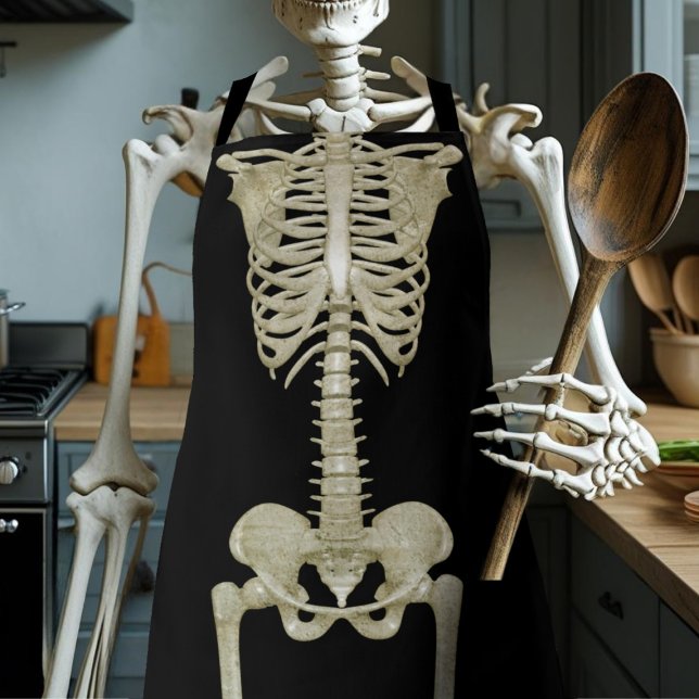 Halloween Spooky Skeleton Knochen Kostüme Schürze (Easy Halloween Costume - be a skeleton!)