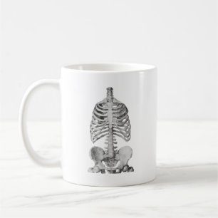 Halloween Spooky Skeleton Knochen Rib Käfig Kaffeetasse