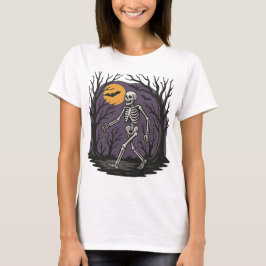 Halloween Spooky Skeleton Spuk Forest Women's T T-Shirt