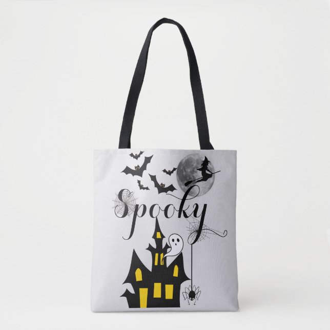 Halloween Spooky Spider Fledermäuse mit Spuk Haus (Vorderseite)