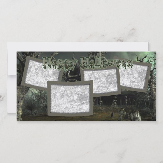 Halloween Spooky Spuk House Feiertagskarte (Vorderseite)