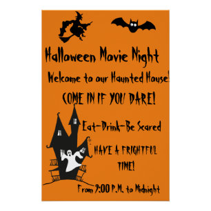 Halloween Spooky Spuk House Movie Night Poster