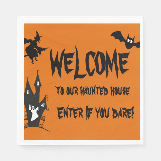 Halloween Spooky Spuk House Paper Serviette (Vorderseite)
