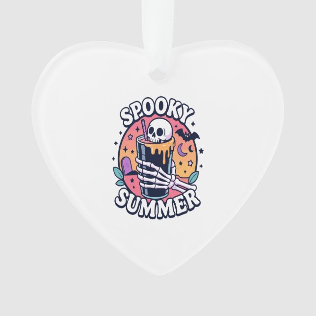Halloween Spooky Summer Skeleton Drink Ornament (Vorderseite)