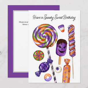 Halloween Spooky Sweet Geburtstag Karte