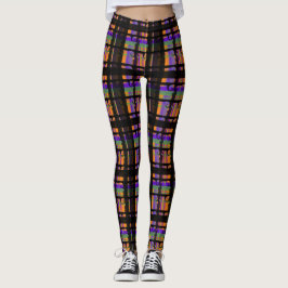 Halloween Spooky Swirl Kariert Leggings