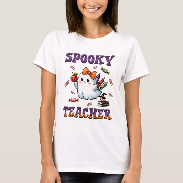 Halloween Spooky Teacher T-Shirt (Vorderseite)