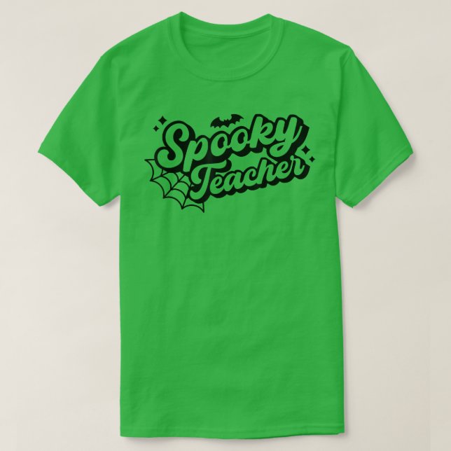 Halloween Spooky Teacher Trick oder Teach Funny Ha T-Shirt (Design vorne)