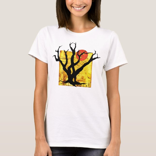 Halloween Spooky Tree Niedlich Top! Original Earwi T-Shirt (Vorderseite)