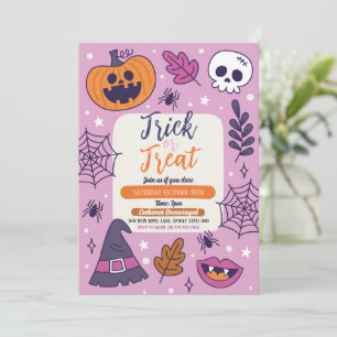 Halloween Spooky Trick oder Treat Party Pumpkins Einladung
