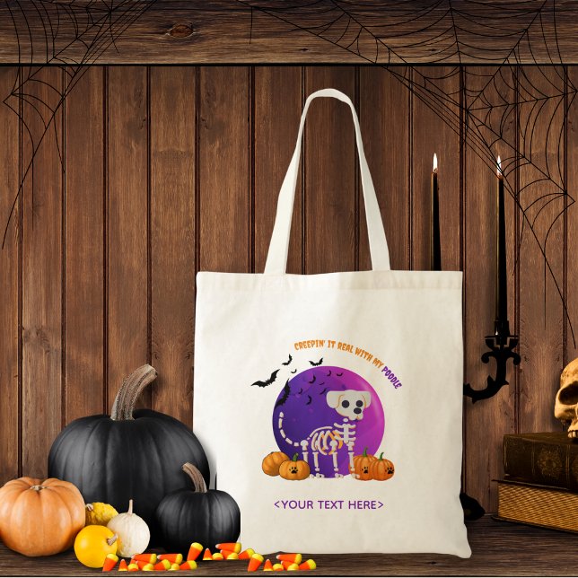 Halloween Spooky Trick oder Tretbeutel Tragetasche (Trick or Treat OR show up to the Halloween party in style. Represent your favorite dog breed!!)