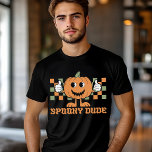 Halloween Spooky Typ Pumpkin Tri-Blend Shirt<br><div class="desc">Halloween Spooky Typ Pumpkin Tri-Blend Shirt zeigt den Text "Spooky Typ" in der modernen Skripttypografie mit einem lächelnden Kürbis auf einem orangen und grünen Schachbrett Hintergrund. Ideal für Halloween-Partys und Feiern auf dem Lande. Erstellt von Evco Studio www.zazzle.com/store/evcostudio</div>