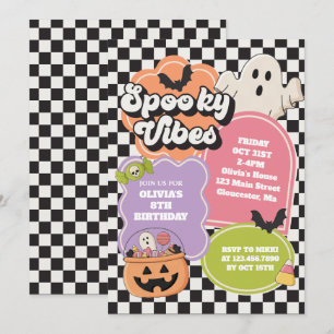 Halloween Spooky Vibes Geburtstag Einladung