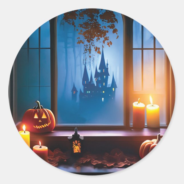 Halloween Spooky View Sticker (Vorderseite)