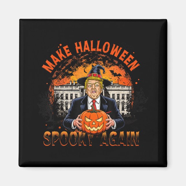 Halloween Spooky Wieder Funny Trump Halloween Magnet (Vorne)
