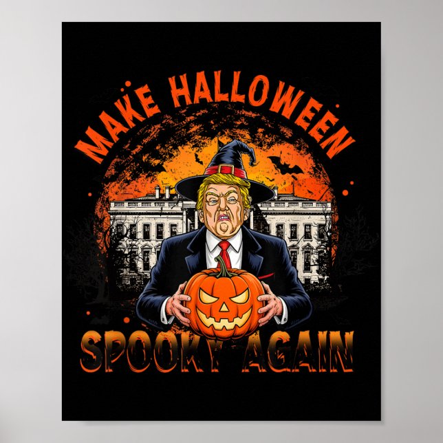 Halloween Spooky Wieder Funny Trump Halloween Poster (Vorne)