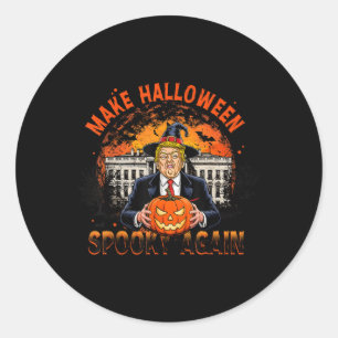 Halloween Spooky Wieder Funny Trump Halloween Runder Aufkleber