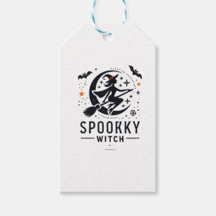 Halloween Spooky Witch Design - Auf dem Zimmer fli Geschenkanhänger
