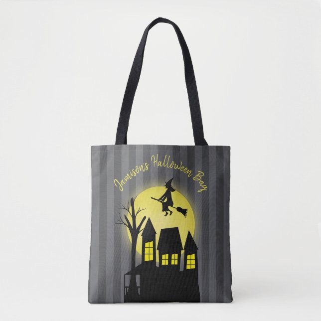 Halloween Spooky Witz Broomstick Moonlight (Vorderseite)
