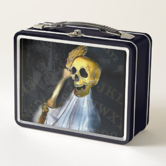 Halloween Sprechendes Brett Skelett Metall Lunchbo Brotdose