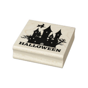 Halloween Spuk Haus Gummistempel
