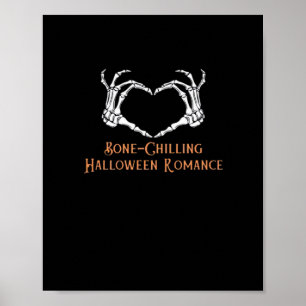 Halloween Spuk Heart Skeletal Knochen Chilling Cla Poster
