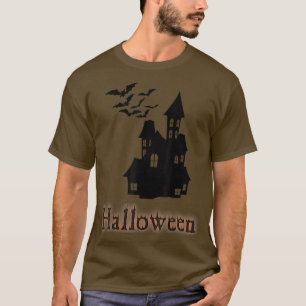 Halloween Spuk House and Bats Happy Halloween  T-Shirt