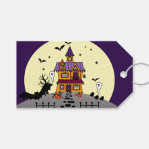 Halloween Spuk House Black Bat Full Moon Ghost