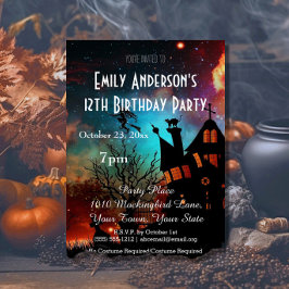 Halloween Spuk House Cosmic Geburtstag Einladung