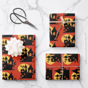 Halloween Spuk House Geschenkpapier Set