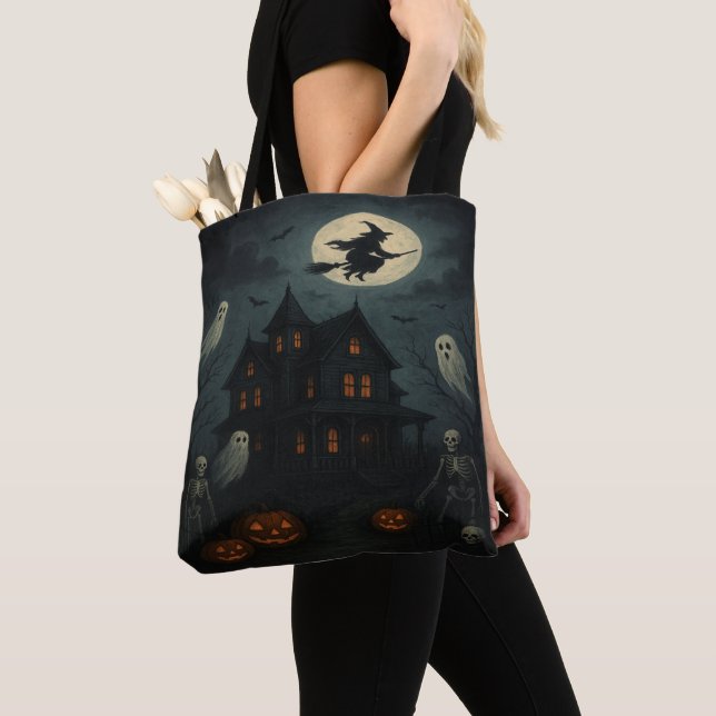 Halloween Spuk House Motif Tote Bag (Von Nahem)