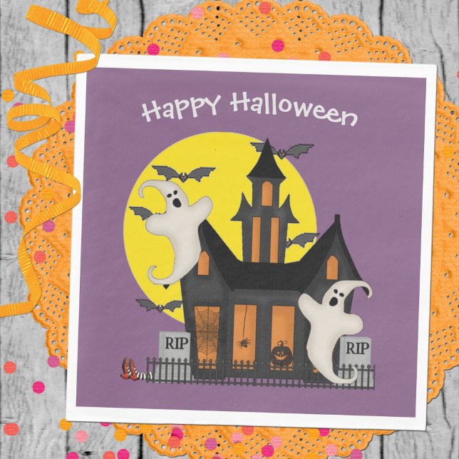 Halloween Spuk House Paper Napkin Serviette (Von Creator hochgeladen)