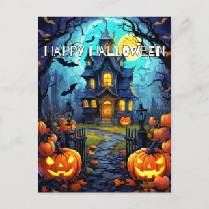 Halloween Spuk House Postkarte