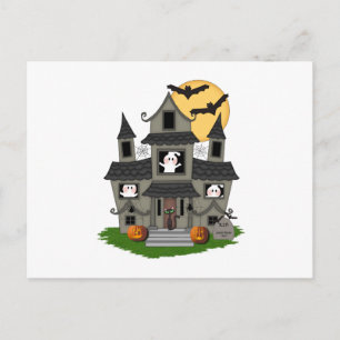 Halloween Spuk House Postkarte