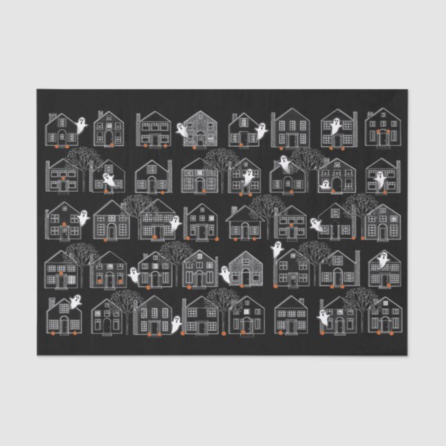 Halloween Spuk House Seidenpapier (Vorderseite)