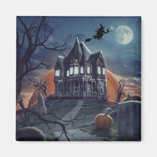 Halloween Spuk House Spooky Graveyard Kühlschrank Magnet