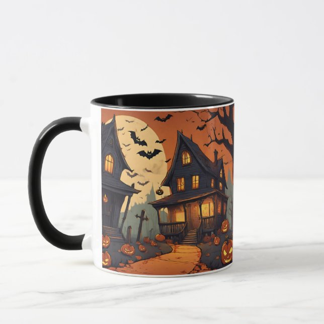 Halloween Spuk House Tasse (Links)