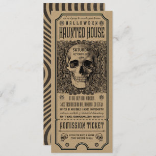 Halloween Spuk House Ticket Einladungen Kraft