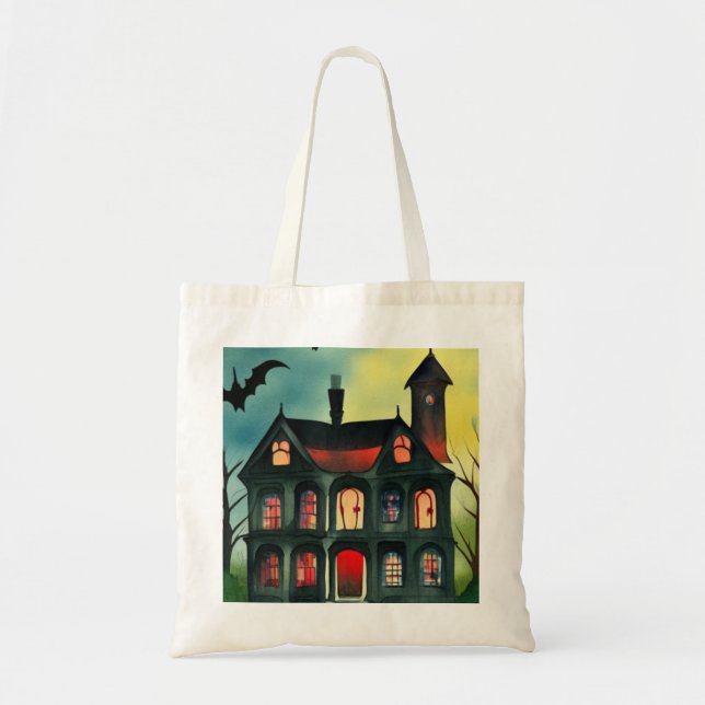 Halloween Spuk House Tragetasche (Vorne)