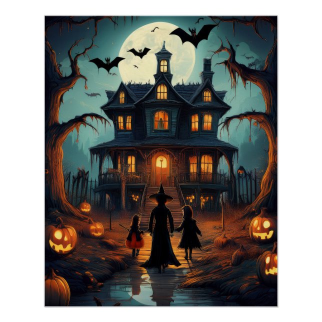 Halloween Spuk House Trick oder Treaters Poster (Vorderseite)