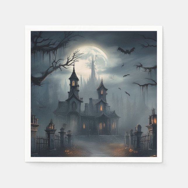 Halloween Spuk House Trick oder Treaters Serviette (Vorderseite)