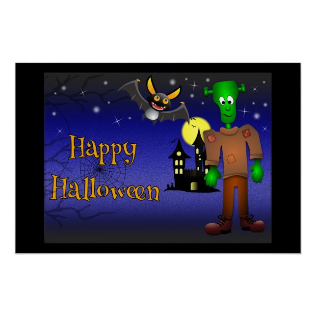 Halloween Spuk House und Monster Poster (Vorderseite)