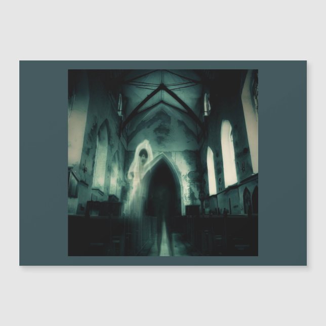 Halloween - Spuk Kirche 3 Magnetkarte (Vorderseite)
