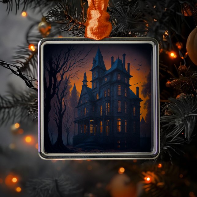 Halloween Spuk Mansion Ornament Aus Metall (Von Creator hochgeladen)