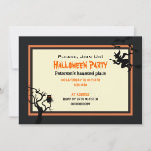 Halloween Spuk Place Party Einladung 5" x 7"