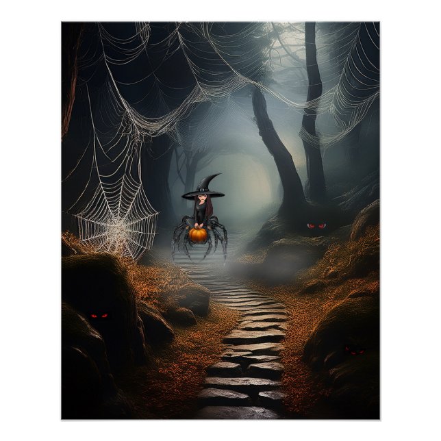 Halloween Spuk Spider Zauberer Poster (Vorderseite)