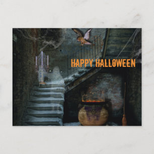 Halloween, Spuk Treppe Postkarte