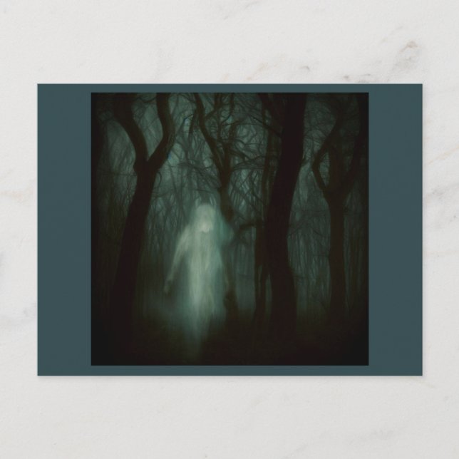 Halloween - Spuk Wald 1 Postkarte (Vorderseite)