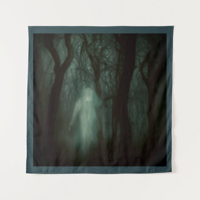 Halloween - Spuk Wald 1 Wandteppich (Vorderseite)