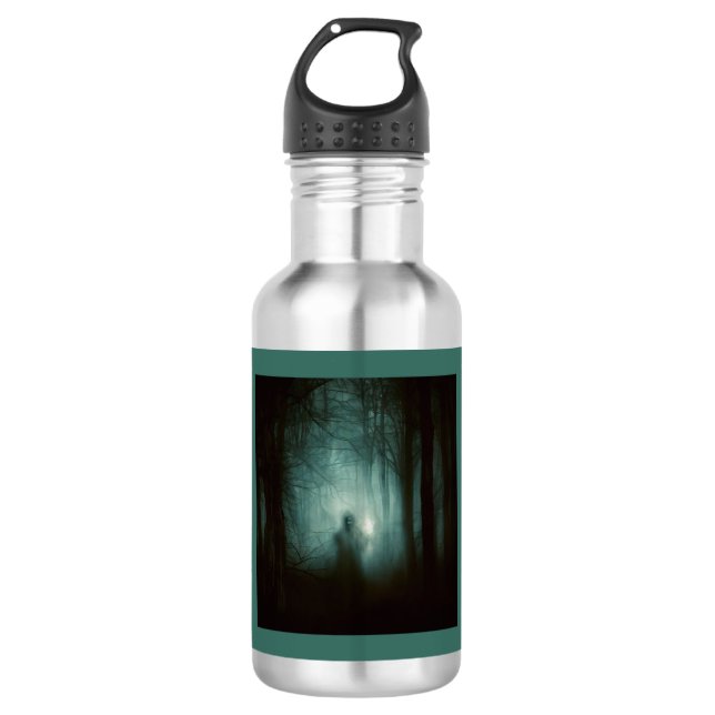 Halloween - Spuk Wald 2 Edelstahlflasche (Vorderseite)